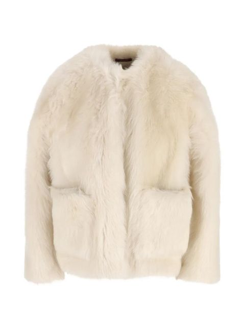 Gucci front-pocket shearling jackets - Neutrals - zdjęcie produktu nr 1