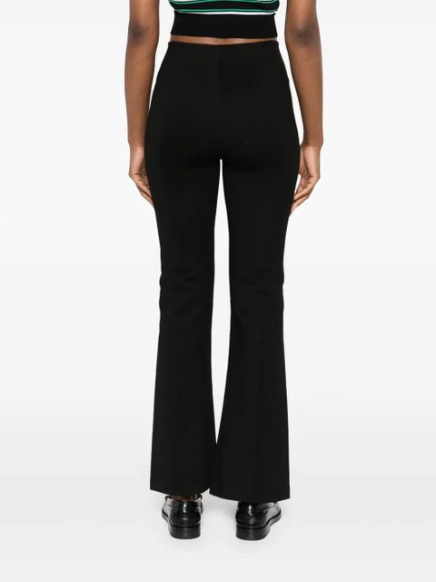 Maje split-detailed flared trousers - Black
