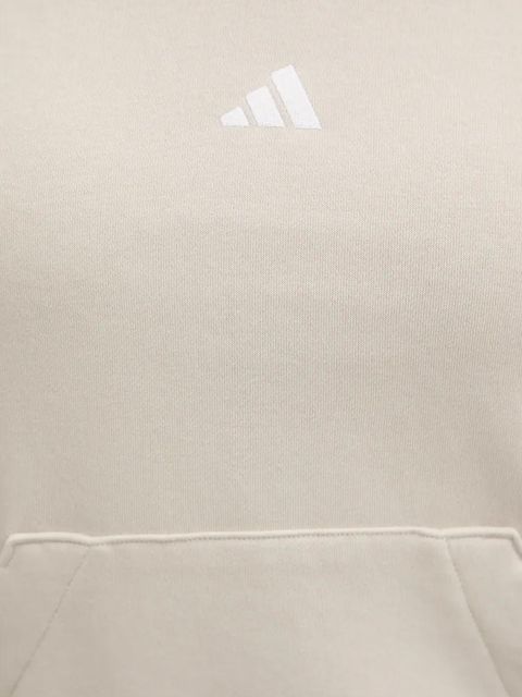 adidas bluza Essentials damska kolor beżowy z kapturem gładka JC5934