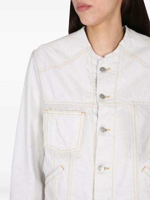 Maison Margiela front buttons denim jacket - Neutrals