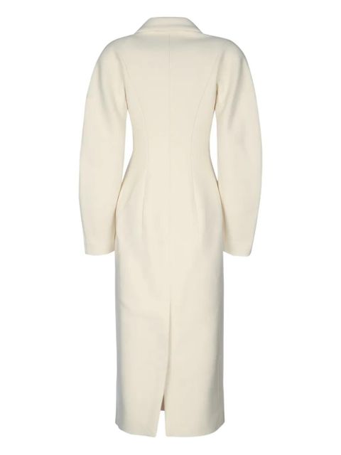 Jacquemus curved le manteau coat - White