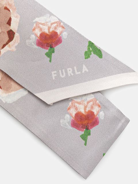 Furla apaszka jedwabna damski kolor szary wzorzysta WT00022.BX3856.3389S - zdjęcie produktu nr 2