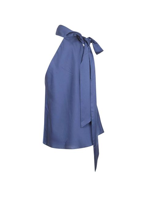 Lauren Ralph Lauren Charmeuse tie neck blouse - Blue - zdjęcie produktu nr 2