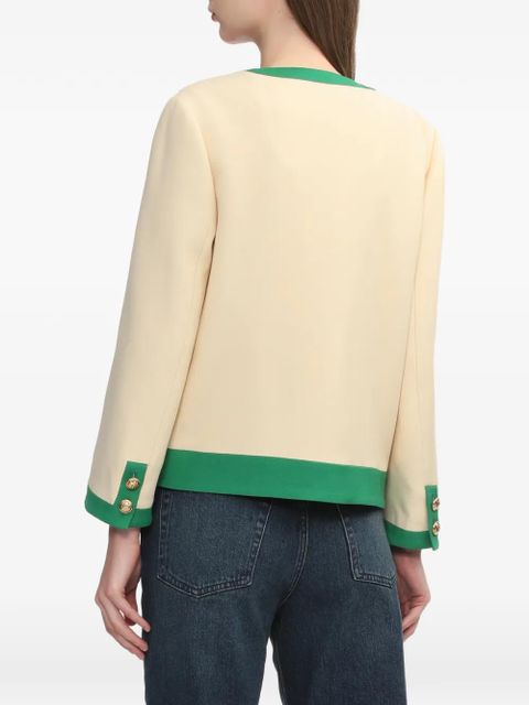 Valentino Garavani V-neck embroidered jacket - Neutrals