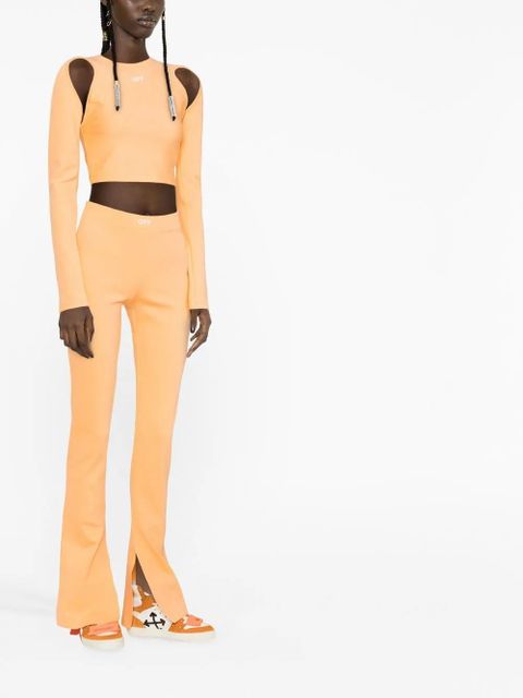 Off-White Sleek flared trousers - Orange