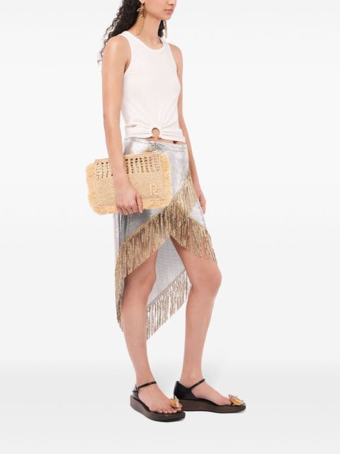 Rabanne asymmetric gathered-detail tank top - White - zdjęcie produktu nr 2