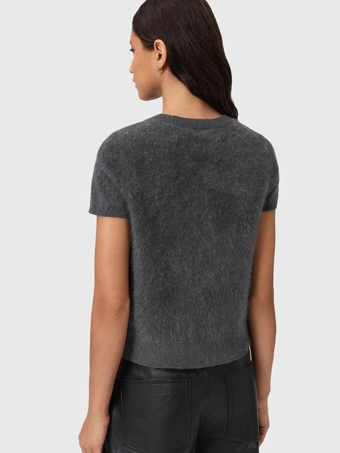 AllSaints t-shirt kaszmirowy REBEL TEE kolor szary W118KB