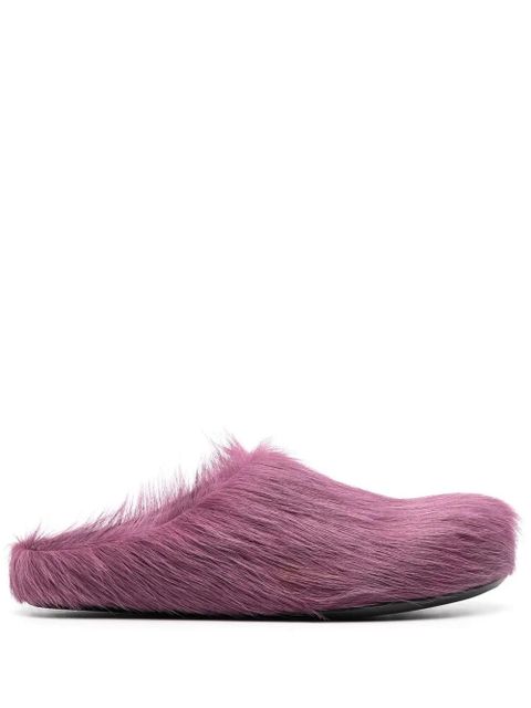 Marni Fussbett Sabot calf hair mules - Purple - zdjęcie produktu nr 1