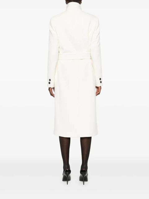 Max Mara button-fastening coat - White