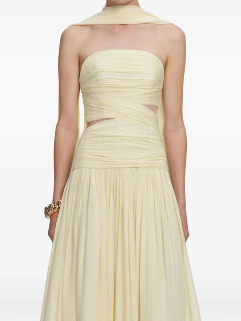 Self-Portrait strapless maxi dress - Yellow - zdjęcie produktu nr 2