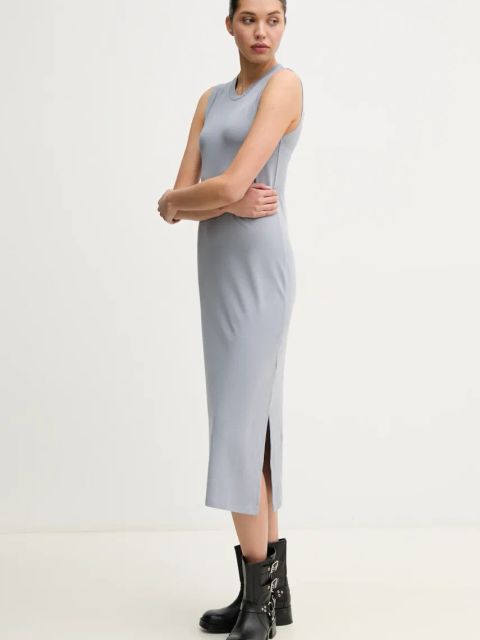 Marc O'Polo sukienka kolor niebieski midi dopasowana 503308759031