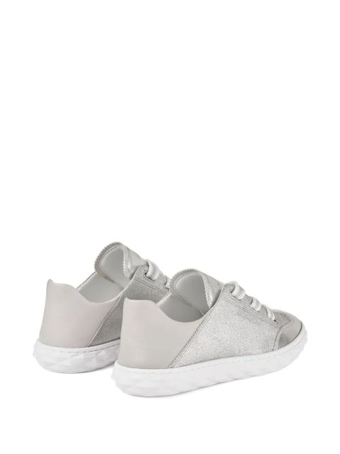 Jimmy Choo embroidered-logo sneakers - Silver
