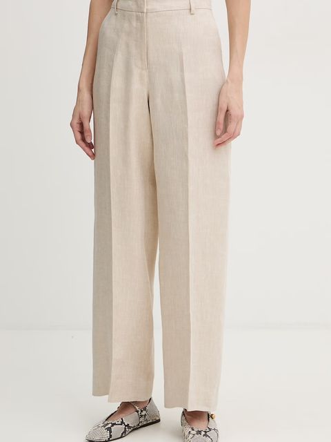 Weekend Max Mara spodnie damskie lniane MALIZIA - zdjęcie produktu nr 2