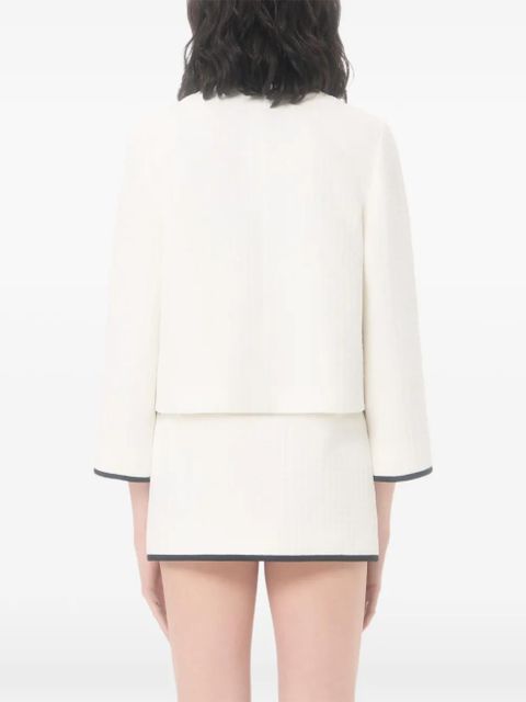 Valentino Garavani Canestrello cotton tweed jacket - White