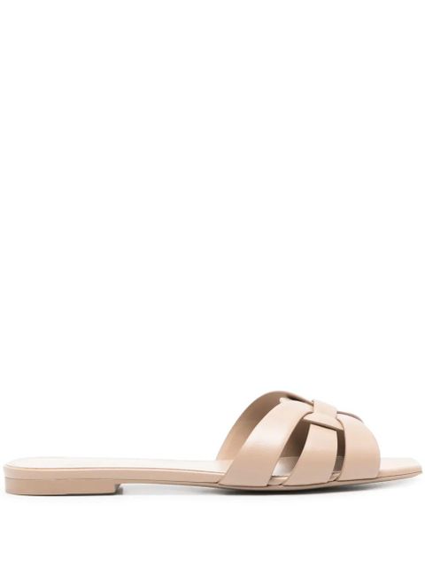 Saint Laurent Tribute flat sandals - Neutrals - zdjęcie produktu nr 1