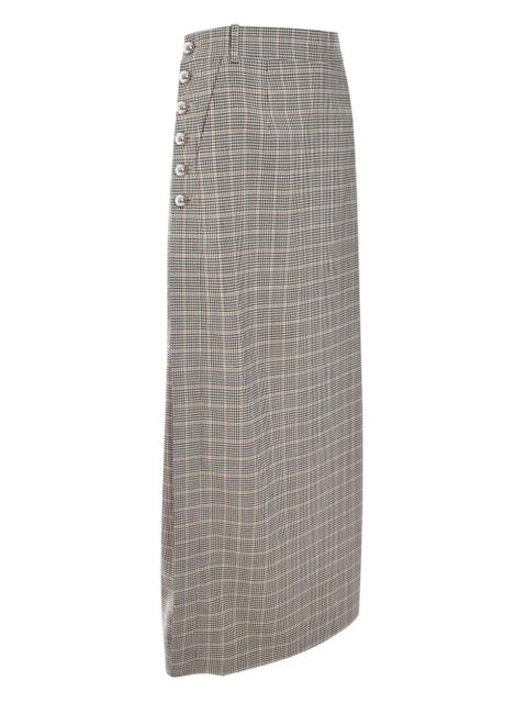 Rabanne checked midi skirt - Neutrals