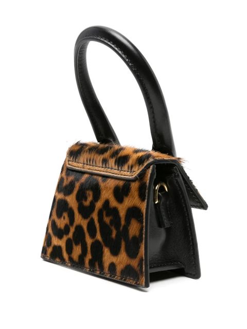 Jacquemus Le Chiquito cheetah-print mini bag - Brown