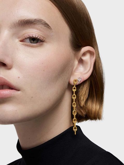 Tous kolczyki ze srebra pokrytego złotem Manifesto