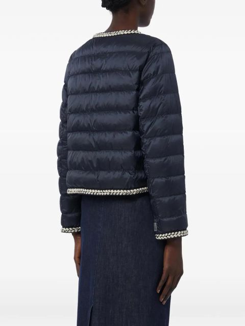Max Mara embellished-trim padded jacket - Blue - zdjęcie produktu nr 2