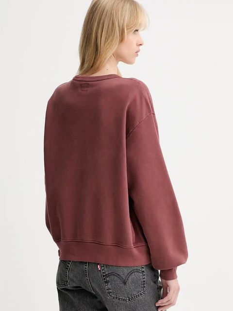Levi's bluza bawełniana damska kolor czerwony gładka A8789 - zdjęcie produktu nr 2