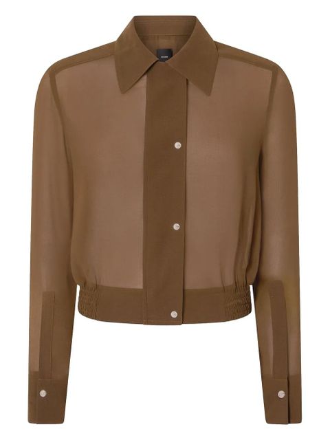 PINKO cropped shirt jacket - Brown - zdjęcie produktu nr 1