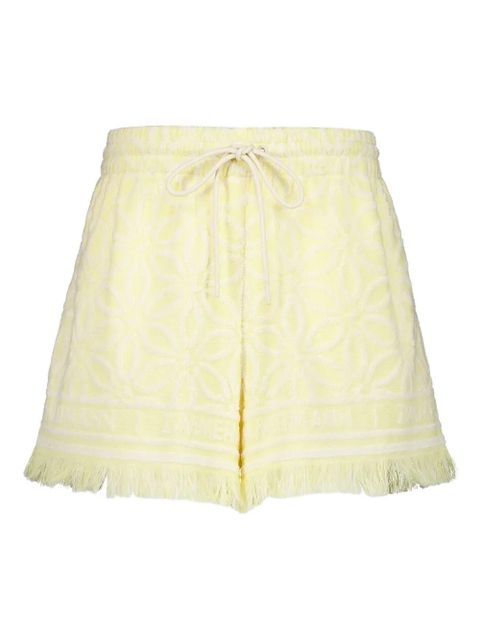 ZIMMERMANN Coco fringed jacquard shorts - Yellow - zdjęcie produktu nr 1