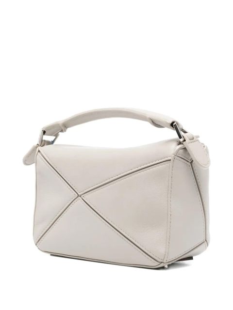 LOEWE mini Featherlight Puzzle calfskin cross body bag - Grey