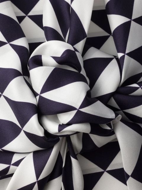 Prada printed silk top - Blue