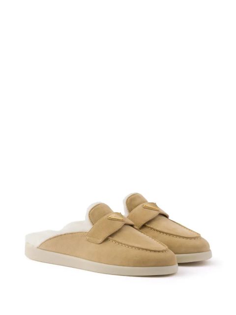 Prada shearling mules - Neutrals - zdjęcie produktu nr 2