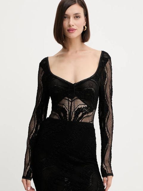 Charo Ruiz Ibiza body damska kolor czarny gładka 257104 - zdjęcie produktu nr 1