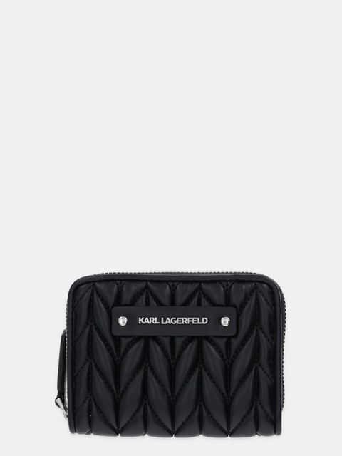 Karl Lagerfeld portfel K/WEAVE damski kolor czarny B1W32030 - zdjęcie produktu nr 1