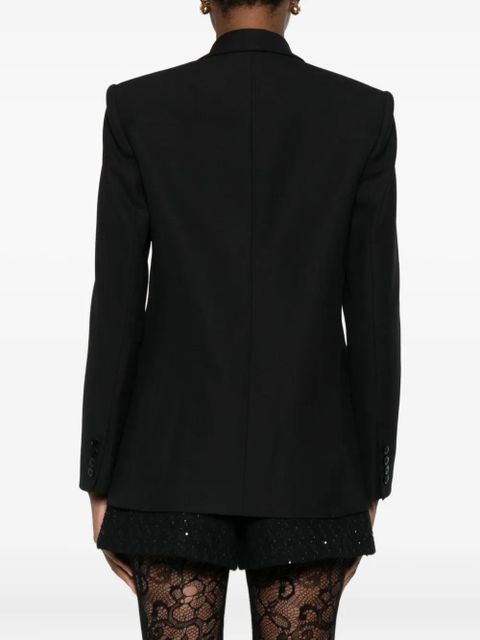 Maje Vayra crystal-embellished double-breasted blazer - Black