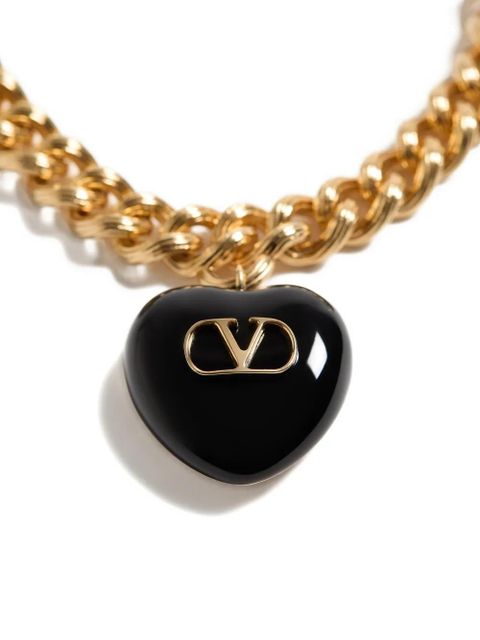 Valentino Garavani Coeur Royal metal and enamel bracelet - Gold