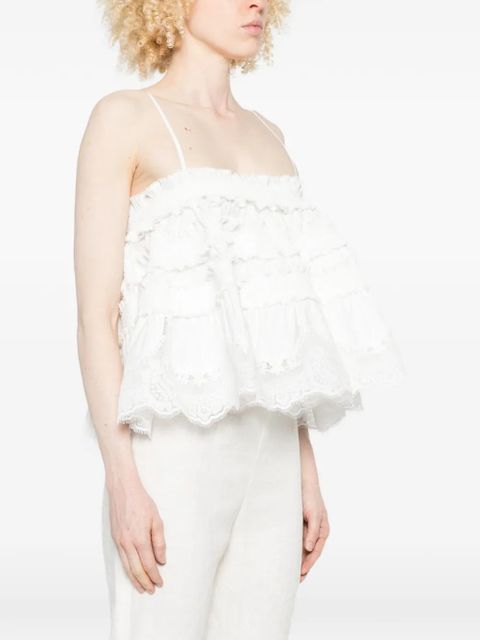ZIMMERMANN Alchemy ruffled-lace top - Neutrals - zdjęcie produktu nr 2