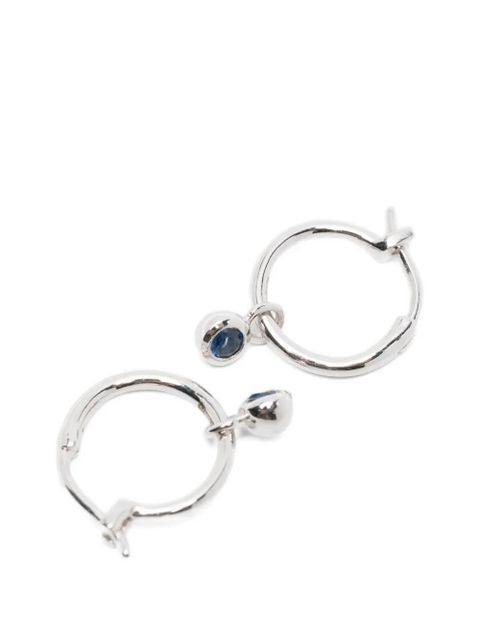 Missoma Tennis charm mini hoop earrings - Silver - zdjęcie produktu nr 2