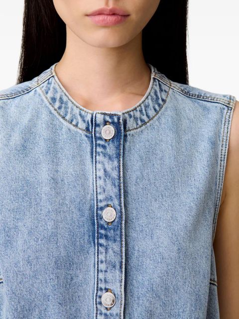 Claudie Pierlot buttoned denim day dress - Blue