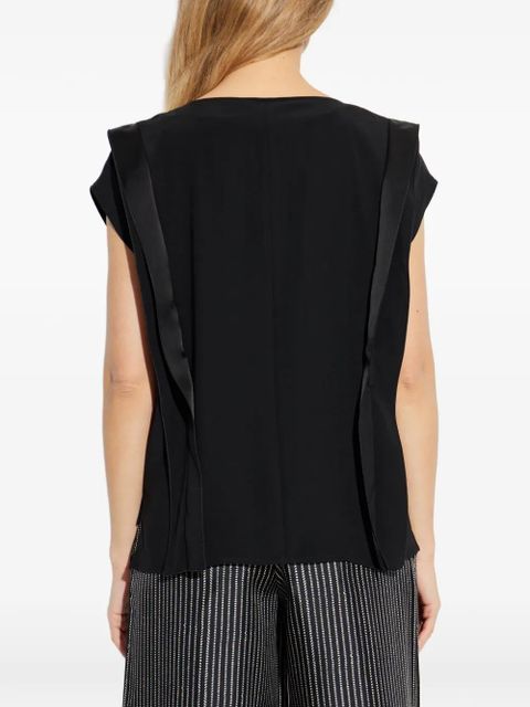 Max Mara V-neck panel blouse - Black