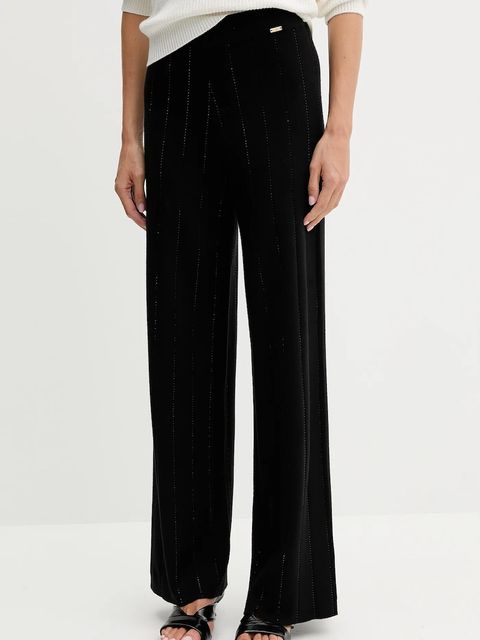 Fracomina spodnie dresowe damskie kolor czarny proste high waist FS25WV3002K50401 - zdjęcie produktu nr 1