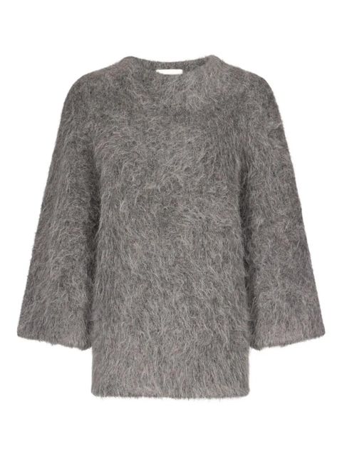 LouLou de Saison alpaca-blend three-quarter-sleeve sweater - Grey - zdjęcie produktu nr 1