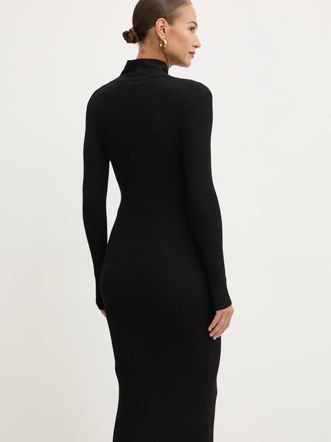 Simona Corsellini sukienka kolor czarny midi dopasowana A24CPABE03 - zdjęcie produktu nr 2