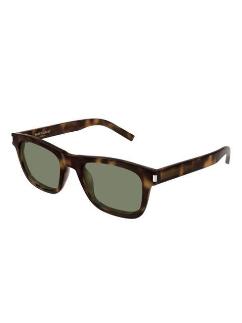 Saint Laurent Eyewear logo-engraved sunglasses - Brown - zdjęcie produktu nr 2