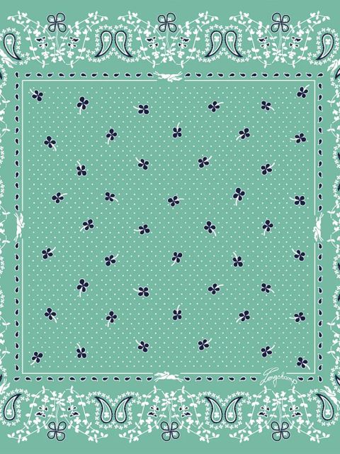 Longchamp French Bandana silk scarf - Green - zdjęcie produktu nr 2