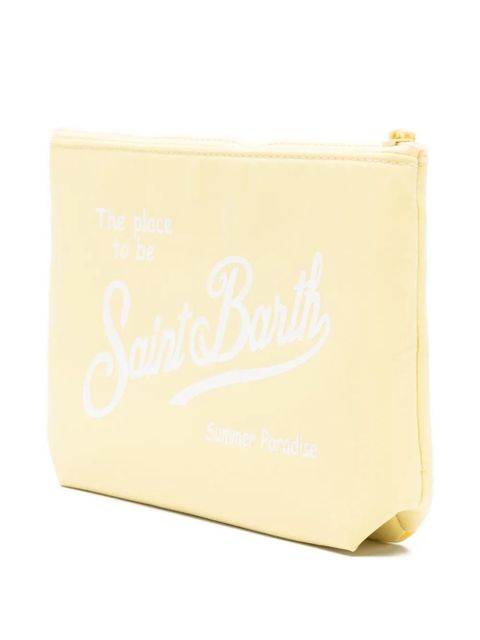 MC2 Saint Barth Aline logo-print clutch - Yellow