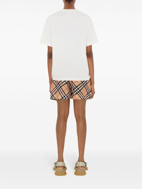 Burberry check-print silk shorts - Neutrals