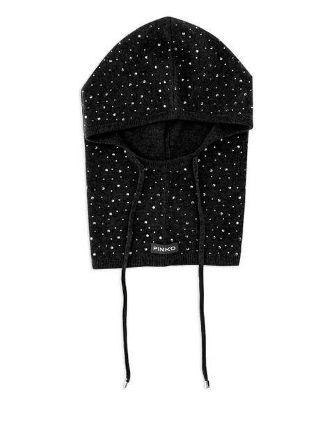 PINKO crystal-embellished wool balaclava - Black - zdjęcie produktu nr 1