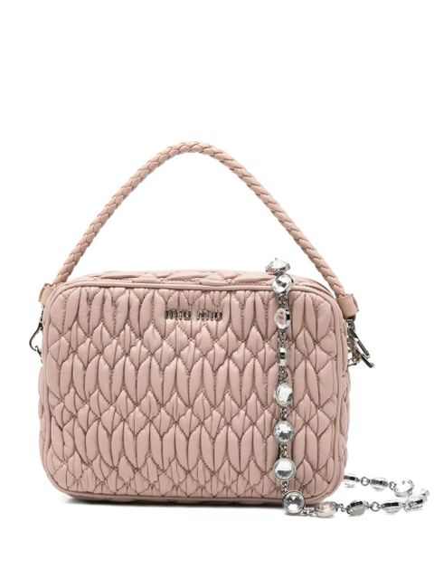 Miu Miu Matelasse Crystal shoulder bag - Neutrals - zdjęcie produktu nr 1