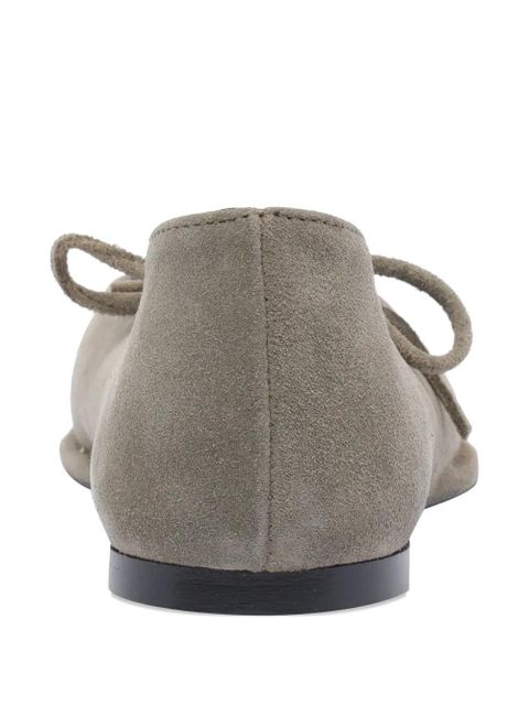 ALOHAS lace-up suede flats - Green