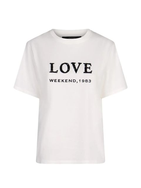 Weekend Max Mara cotton T-shirt - White - zdjęcie produktu nr 1