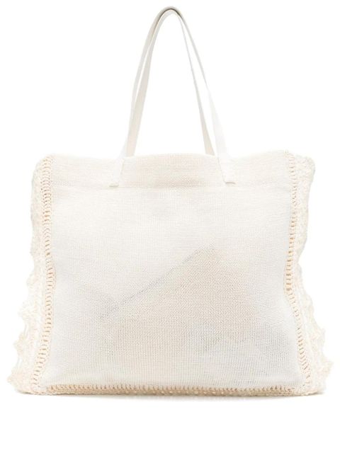 JW Anderson Ivory crochet shopping bag - Neutrals - zdjęcie produktu nr 1
