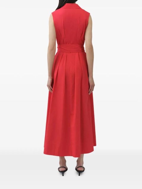 Simkhai Genny belted sleeveless midi dress - Red